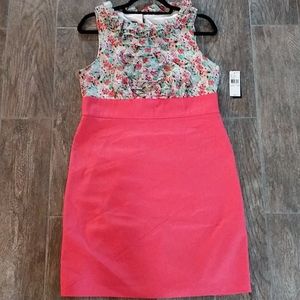 Alyx Petite Dress, Ruffle Floral Top Side, Sleeves, Size 12P.